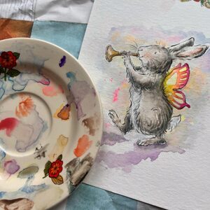 Nicolour sketchbook watercolour rabbit